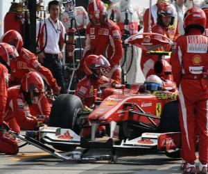 yapboz çukurları Fernando Alonso - Ferrari - Monza 2010